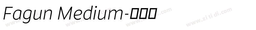 Fagun Medium字体转换